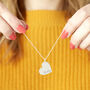 Personalised Name Silver Plated Heart Valentines Necklace, thumbnail 3 of 12