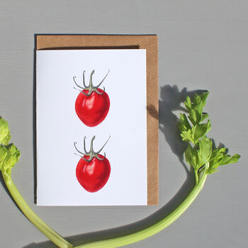 Six Cards With Vegetable Illustrations, 7 of 8
