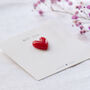 Vivid Red Love Heart Pin On Giftcard, thumbnail 6 of 12