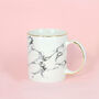 Marble Effect Coffee Mugs In White Finish, thumbnail 1 of 2