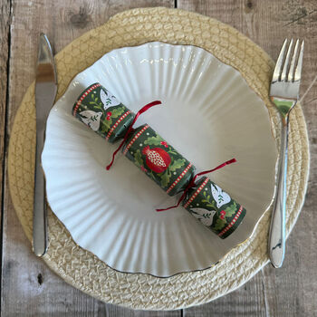 Folklore Green Mini Christmas Crackers Set Of Eight, 4 of 6