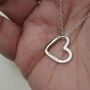 Personalised Hand Stamped Open Heart Necklace, thumbnail 1 of 10