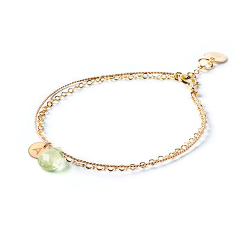 February Amethyst Gold And Silk Birthstone Bracelet, 4 of 6