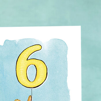 Rabbit Sixth Birthday Card, 6 of 7