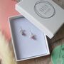 Ruby And Aquamarine Earrings, thumbnail 2 of 6