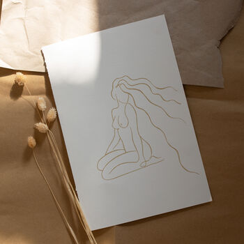 'Suzana' Nude Line Art Print, 5 of 10
