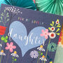 Floral Daughter Greetings Card, thumbnail 3 of 5