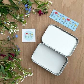 Personalised Teacher Gift Tin With Wildflower Seeds, 8 of 9