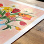 Poppies And Tulips Wall Art | Hand Painted Floral Print, thumbnail 6 of 10