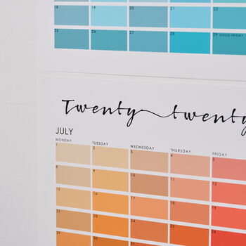 Paint Chip Colour Swatch Wall Planner 2025, 12 of 12