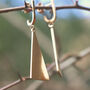 Triangle Earrings 18k Geometric Jewellery, thumbnail 2 of 7