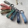 Personalised Recycled Leather Loop Keyring, thumbnail 2 of 5