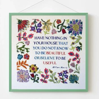 William Morris Beautifully Quote Embroidery Kit, 6 of 7
