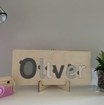 Handmade Children's Personalised Wooden Puzzle, 2 of 4
