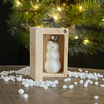 Porcelain Snowman 'Made Of Snow And Love' In Box, 3 of 3