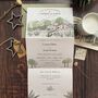 Venue Wedding Invitation Custom Illustration, thumbnail 11 of 12
