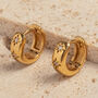 Sparkle Star Gold Vermeil Plated Huggie Hoops, thumbnail 3 of 8