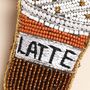 Beaded Iced Latte Keyring And Bag Charm, thumbnail 2 of 2