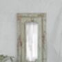 Rectangular Mirror Reclaimed Wood Teal Green, thumbnail 2 of 12