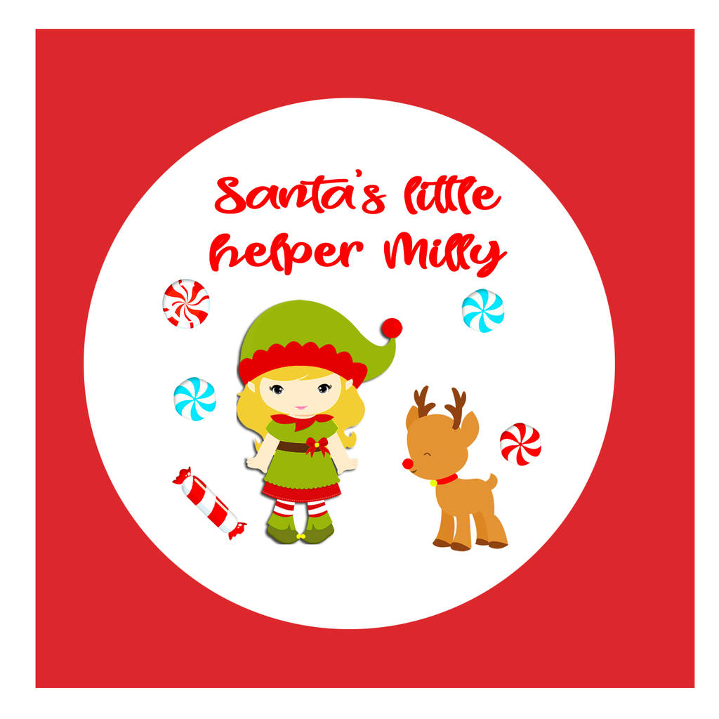 Personalised Childrens Christmas Elf Mug And Coaster