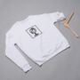 Globe White And Black Unisex Sweatshirt, thumbnail 2 of 3