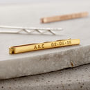personalised silver tie clip