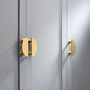 Solid Brass Gold Half Moon Striped Cabinet Door Handles, thumbnail 4 of 12