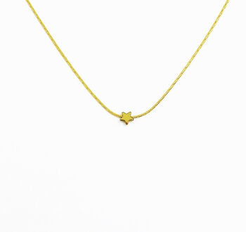 Gold Hematite 4mm Star Silver Or Gold Necklace, 3 of 5