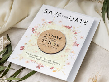 Save The Date Magnet Cards Summer Wedding Wildflower, 4 of 10