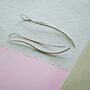 Sterling Silver Wave Drop Earrings, thumbnail 2 of 6