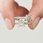 Lab Grown Asscher Cut Diamond Engagement Ring, thumbnail 5 of 6