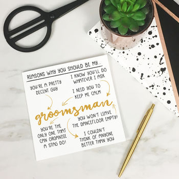 Personalised Be My Groomsman/Groomswoman Card, 2 of 7