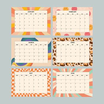 2024 Desk Calendar | Retro Vibes, 9 of 10