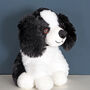 Eco Border Collie Soft Plush Toy Dog, thumbnail 5 of 6