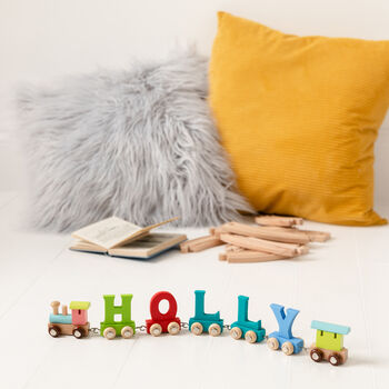 Personalised Birthday Wooden Name Train Set, 11 of 11
