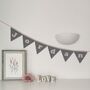 Bunting Personalised Luxury Grey And Pink New Baby Girl, thumbnail 2 of 12