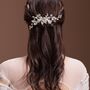 Marquise Crystal And Pearl Hair Comb, thumbnail 4 of 4