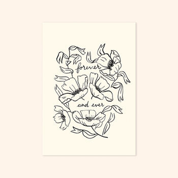 Paper Anniversary Floral Print, Unframed, 2 of 9