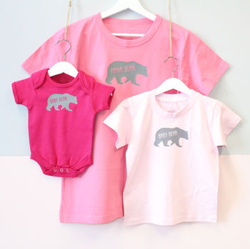 'Mama Bear' And 'Baby Bear' T Shirt Set, 3 of 4
