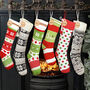 Personalised Nordic Knitted Christmas Stockings, thumbnail 1 of 4