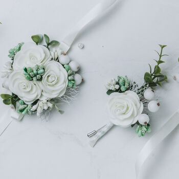 Buttonhole Corsage In Lime, 6 of 7