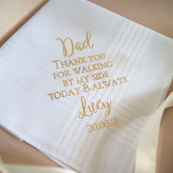 Personalised Father Of The Bride Thank You Handkerchief, 5 of 6