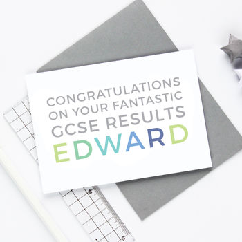 Personalised Fantastic Gcse Results Card, 5 of 6