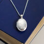 Engraved Sterling Silver Locket, thumbnail 2 of 4