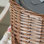 Round Grey Picnic Basket With Chiller Compartment, thumbnail 5 of 7