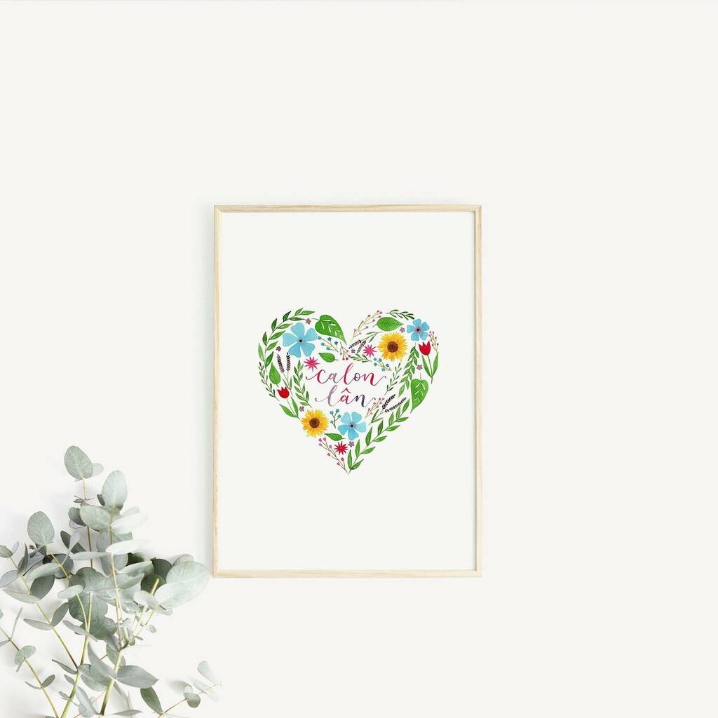 Calon Lân Unframed Welsh Wall Art By Eleri Haf Designs