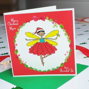 Festive Fairy Card Personalsied, 4 of 5