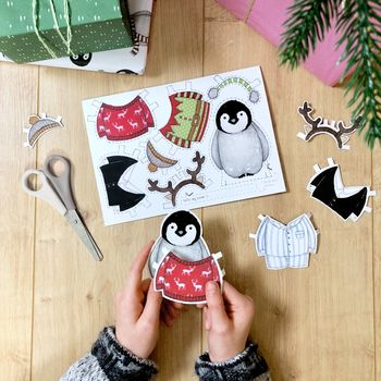 Dress Up A Penguin Christmas Card, 6 of 12