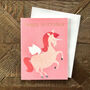 Happy Birthday Unicorn Mini Card, thumbnail 3 of 5