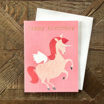 Happy Birthday Unicorn Mini Card, 3 of 5